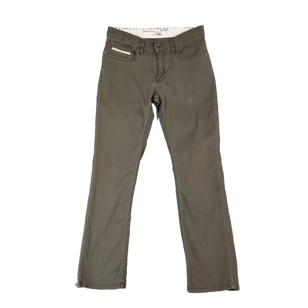 Vans off the wall jeans pants men's 30 x 30 Brown slim straight flex stretch